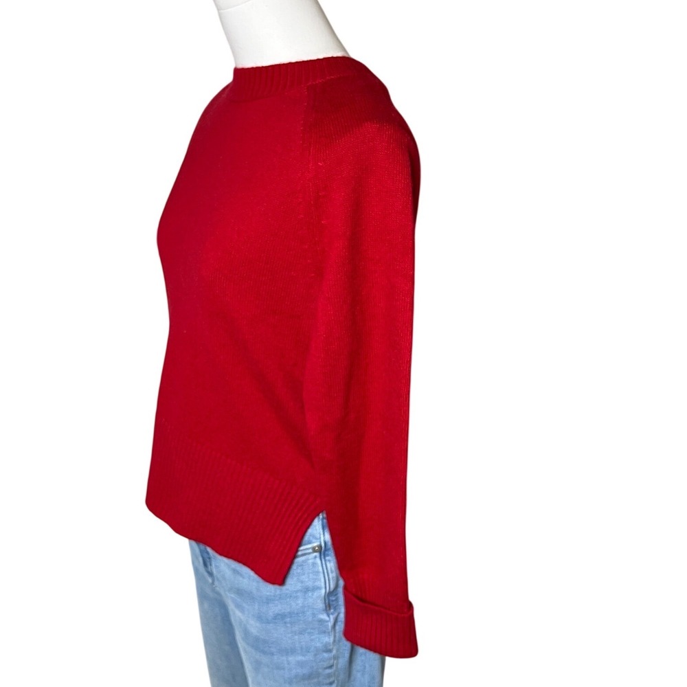 Minimalist‎ Red Crewneck Sweater Soft Wool Blend Banana Republic XS Classic - Picture 2 of 10